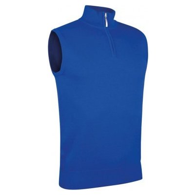 Glenmuir Stanley Cotton Zip Neck pánska golfová vesta modrá