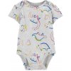 CARTER'S Body krátky rukáv Grey Dino dievča NB/ veľ. 56