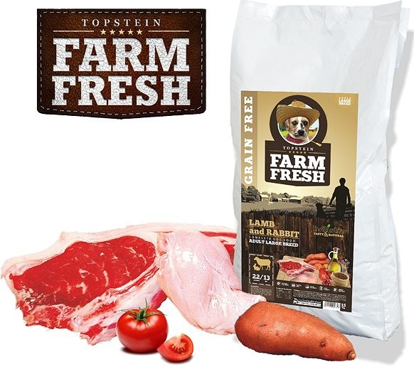 Topstein Farm Fresh Lamb and Rabbit Adult Large Breed Grain Free 15 kg