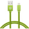 Swissten 71523207 datový Textile Usb / Lightning, 1,2m, zelený