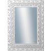 DANTIK - Zrkadlo v rámu, rozmer s rámom 50x70 cm z lišty ROKOKO strieborná hádzaná (2881)