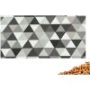 VFstyle nahrievací vankúšik s čerešňovými kôstkami 50x20 cm Triangles sivé