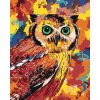 zuty Maľovanie podľa čísel - Farebná sova, 80x100 cm, bez rámu a bez vypnutia plátna (8596530052388)