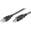 PremiumCord Kábel USB 2.0, A-B, 1m so zahnutým USB-B konektorom 90° ku2ab1-90