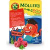 Mollers Omega 3 Želé rybičky 45 ks malinová příchuť