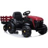 LEAN CARS BDM0925 Traktor na batérie s prívesom červený