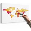 Obraz na korku mapa sveta vo farbách