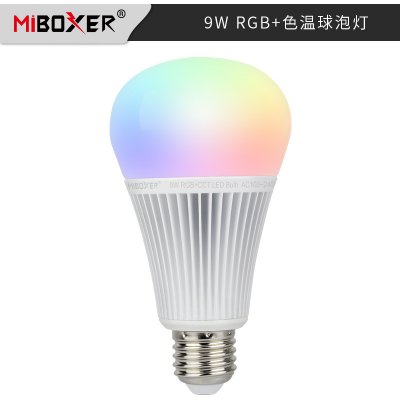 MiBoxer FUT012 Smart LED žiarovka E27, 9W, RGB+CCT, RF 2,4GHz