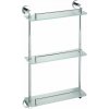 SAPHO XR608 X-Round E sklenená polička trojitá s hrazdou 38 x 67,5 x 13 cm