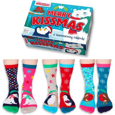 United Odd Socks dámske Veselé ponožky Merry Kissmas