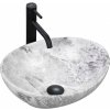 REA - Umývadlo na dosku Sofia Stone Marble 41x34,5 REA-U9908