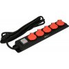 YATO Elektrický predlžovací 5-rozdeľovač 3 m 3 x 1,5 mm2