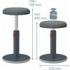 Leitz Ergo Cosy ergonomická balanční židle, šedá