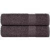 Osušky, 2 ks, antracitová, 70x140 cm, bavlna 100 %