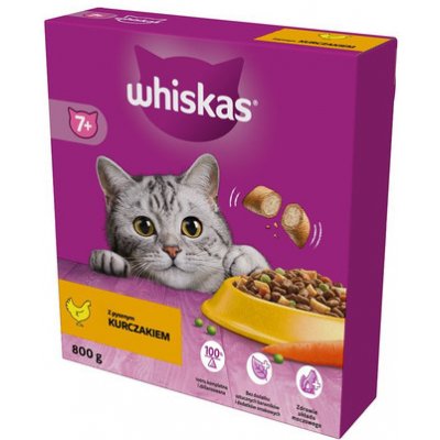 WHISKAS Senior s lahodným kuracím mäsom 5 x 800 g