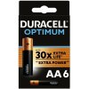 DURACELL Optimum alkalická batéria tužková AA 6 ks