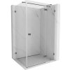 Mexen Lunar T sprchový kút s pravouhou otváravou 135 x 110 cm, transparentný, brúsená šedá zbraň - 834T-135-110-66-00-P