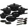 Nepriľnavá sada hrncov 15 ks, Matte Black BerlingerHaus