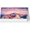 HELMA Stolový kalendár stĺpcový 30,1x15 cm- Mestá Európy 2026