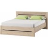 Szynaka Dvojlôžková posteľ Desjo 53 160x200 dub San Remo