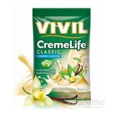 VIVIL BONBONS CREME LIFE CLASSIC drops s vanilkovo-mätovou smotanovou príchuťou, bez cukru 110 g