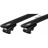 Příčníky Thule Volkswagen Tiguan II 2016-2024 s podélníky, Evo WingBar black (Thule Evo WingBar černé 7104 + 7113B)