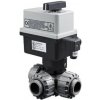 PVC Guľový el. trojcestný ventil 63 mm FIP-L