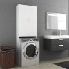 vidaXL Skrinka na práčku biela 64x25,5x190 cm