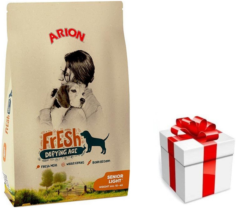 Arion Fresh Senior & Light kompletné suché krmivo pre staršie psy a pre tých ktorí majú sklon k obezite. 12 kg