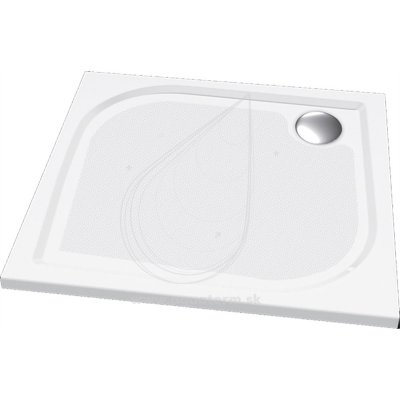 Lotosan DROP štvorcová sprch. vanička z liatého mramoru 80 x 80 cm biela LCS00180