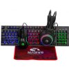 Marvo LOOT 40, sada klávesnice s hernou myšou, podložkou a slúchadlami, CZ/SK, drôtová (USB), čierna, podsvietená