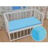 Detské froté napínacie prestieradlo do postieľky FR-017 Azúrovo modré 70 x 140 x 10 cm - do postieľky