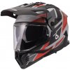 LS2 prilba PIONEER II MX702 Block matt grey/red - 3XL