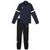 Detská tepláková súprava Puma, TEAMRISE TRACKSUIT JR tmavo modrá,čierna,biela 128