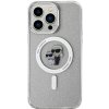 Karl Lagerfeld IML Glitter Karl and Choupette trblietavé s MagSafe iPhone 15 Pro Max - čiré