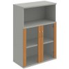 Hobis - Policová skriňa Strong, 80x115,2x40 cm, jelša/sivá