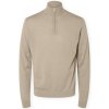 Selected Svetre Noos Tray Half Zip Knit - Kelp Béžová