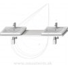 JIKA CUBITO umývadlová doska s dvoma výrezmi, biela 135 - 220 cm H46J4240145001