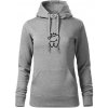 Zubárka princezná - Mikina dámská Cape s kapucí - 2XL ( Tmavosivý melír )