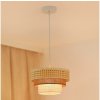 Brilagi | Brilagi - Luster na lanku CEDAR LUNETA 1xE27/15W/230V pr. 25 ratan/hnedá/krémová | BG1136