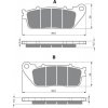 Zadné brzdové doštičky / obloženie Goldfren Honda VFR 800 X Crossrunner 2011-2014 směs S33