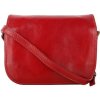 Talianske dámska kožená kabelka crossbody Diana červená
