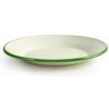Ibili Smaltovaný tanier so zeleným okrajom 22 cm