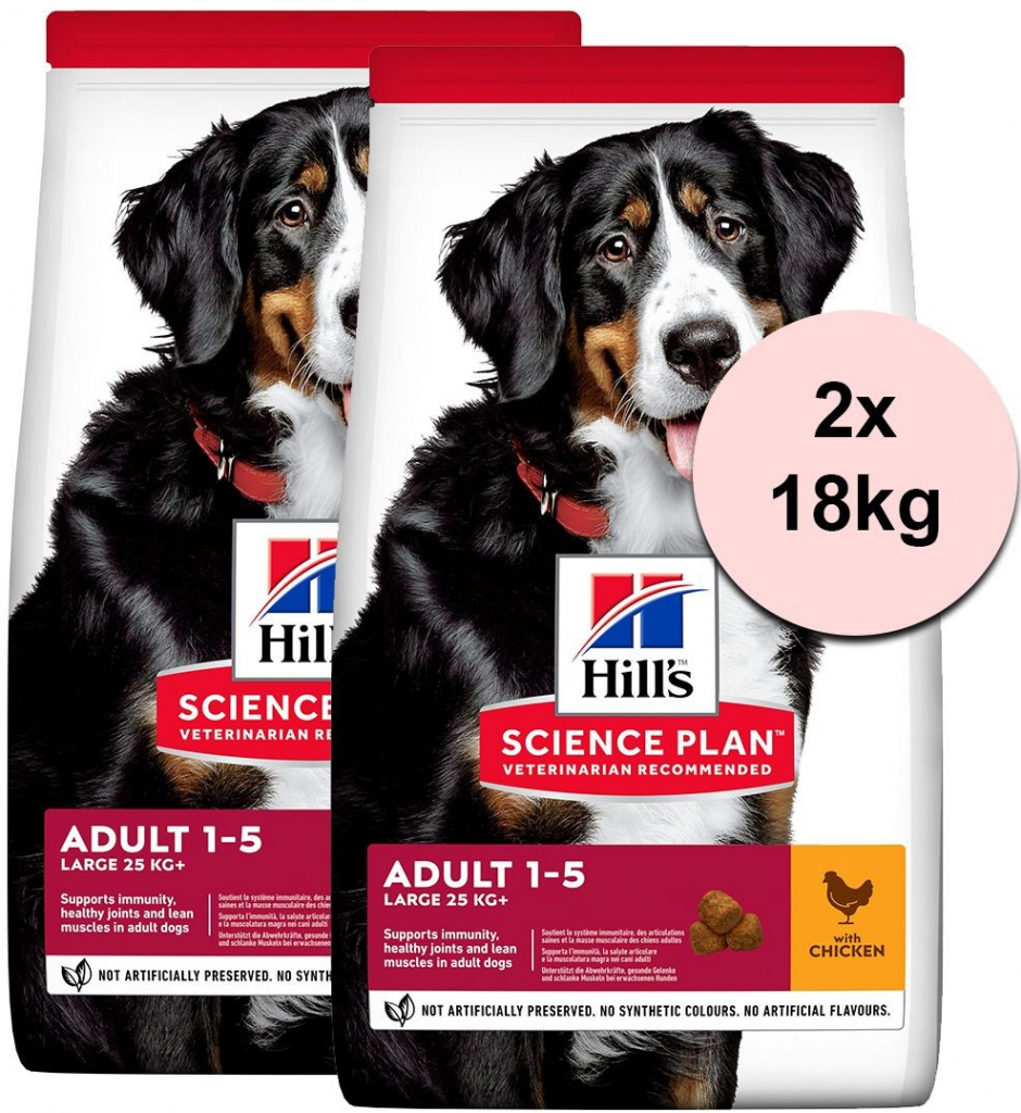 Hill’s Science Plan Adult Large Breed Chicken 2 x 18 kg