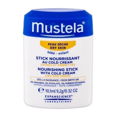 Mustela Bébé Nourishing Stick With Cold Cream - Denný pleťový krém 10 ml