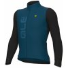 ALÉ Cyklistický dres s dlhým rukávom zimný - QUICK R-EV1 - čierna/modrá