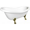 Polysan RETRO voľne stojaca vaňa 158x76x71cm, nohy bronz, biela 37132