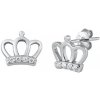 iŠPERKY Strieborné náušnice koruna ID|292924