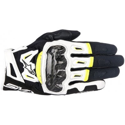 ALPINESTARS rukavice SMX-2 AIR CARBON V2 Black / White / fluo yellow - L