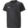 Detský futbalový dres Puma, TEAMULTIMATE JERSEY JR čierna,tmavo sivá,biela 140